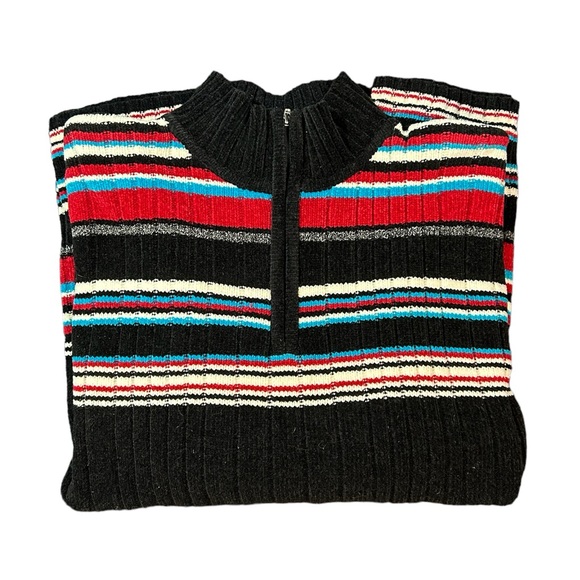 Karen Scott stripped quarter zip sweater - Picture 9 of 10